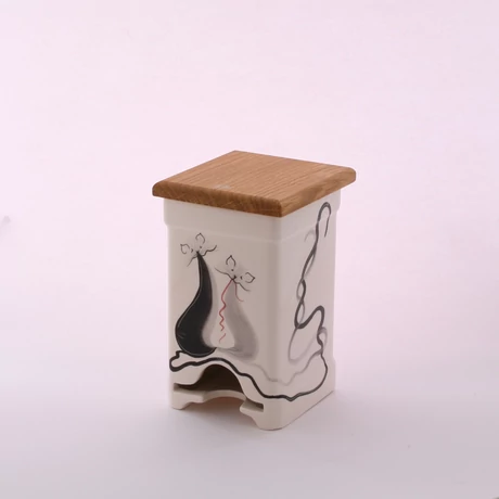 Álló teafiltertartó cicás