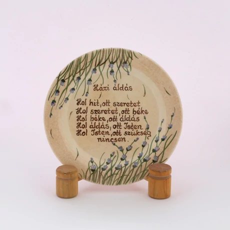 Házi áldás tányér levendulás