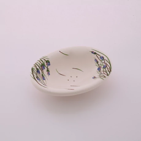 Szappantartó  levendulás fehér