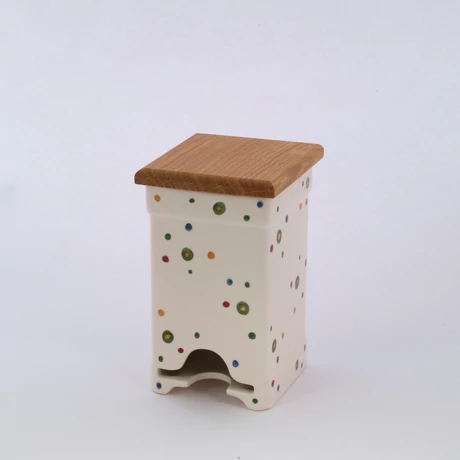 Álló teafiltertartó pöttyös